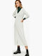 Bartha Midi Damenkleid Gestrickt Wickel Beiges