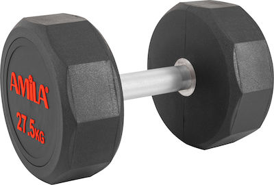 Amila Rubber Decagon Dumbbell 1 x 27.5kg