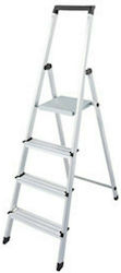 Krause Solidy Leiter Aluminium mit 4+1 Stufen 2...