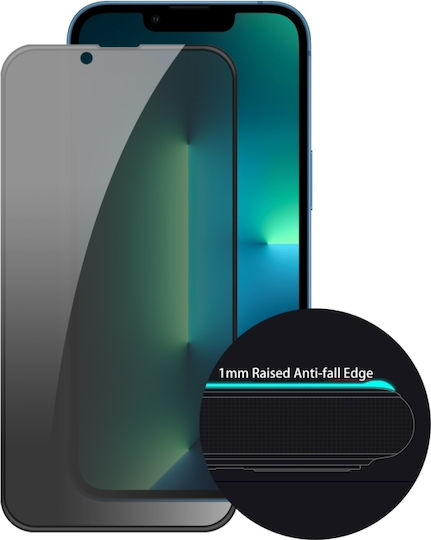 Privacy Full Face Tempered Glass Μαύρο (iPhone 13 Pro Max)