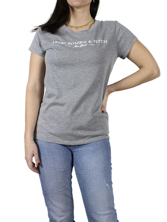 Abercrombie & Fitch Γυναικείο T-shirt Γκρι