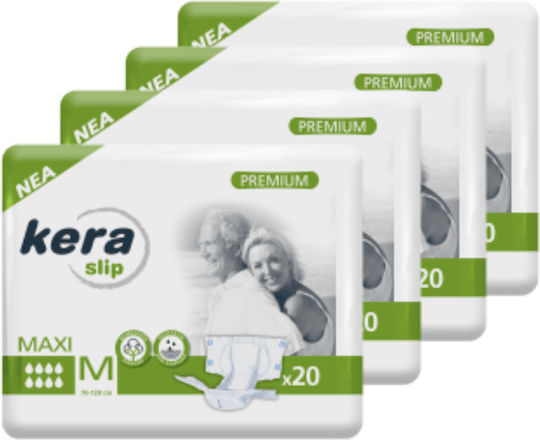 Kera Premium Slip Maxi Scutece Pentru Incontinență Mărime Mediu 4x20 Bucăți