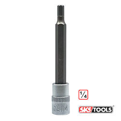 SKS Tools Дълъг Битов ключ с Allen връх и Квадратно Гнездо 1/4'' Размер H4x70мм 1бр SKS Tools Дълъг Битов ключ с Allen връх и Квадратно Гнездо 1/4'' Размер H4x70мм 1бр
