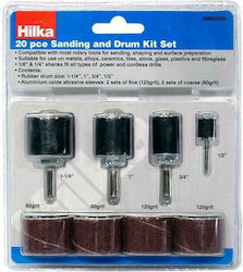 Hilka Sanding Cylinder K120 / K80 Set 20pcs Hilka Sanding Cylinder K120 / K80 Set 20pcs