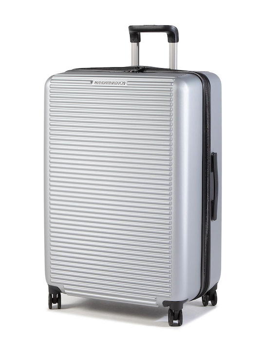 Mandarina Duck Tank Case Μεγάλη Βαλίτσα Ταξιδίου Σκληρή Γκρι με 4 Ρόδες Ύψους 75εκ.