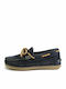 Suede Παιδικά Μοκασίνια με Κορδόνια Navy Μπλε