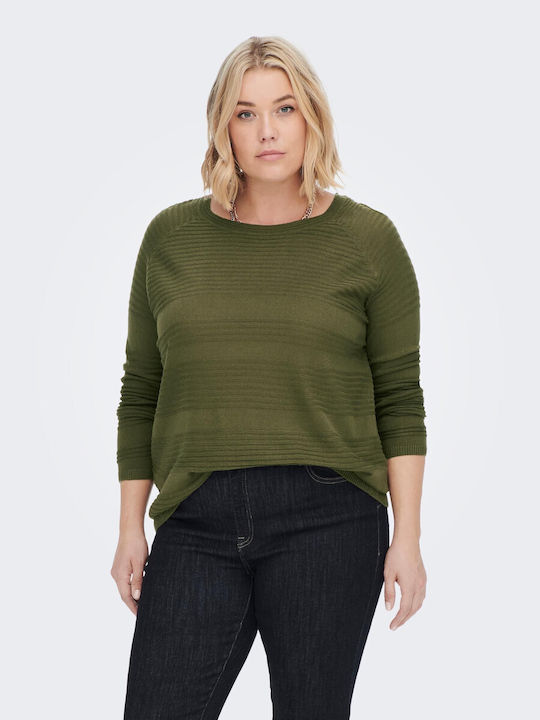 Only Damen Langarm Pullover Khaki