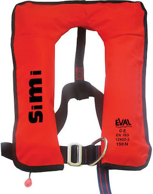 Eval Adults Inflatable Life Waist Belt Inflatable 150N Red Simi