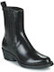 Bonnie Leder Stiefeletten Damen Schwarz