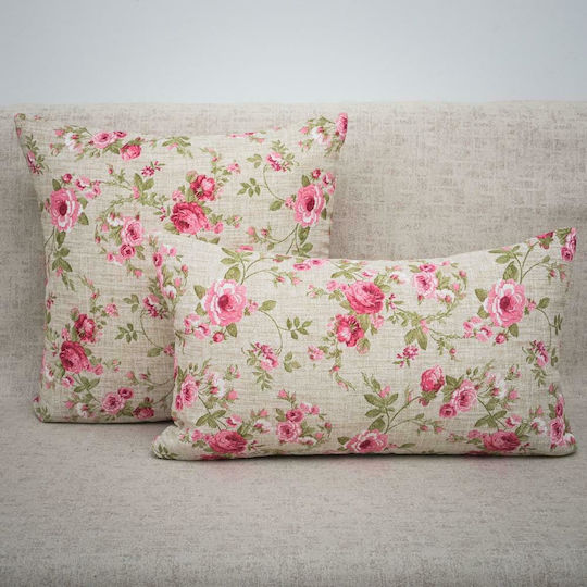 Cotone Διακοσμητική Μαξιλαροθήκη Rosa Ροζ 45x45εκ.