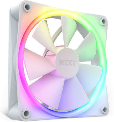 NZXT F120 RGB Case Fan με Σύνδεση 4-Pin PWM Λευκό