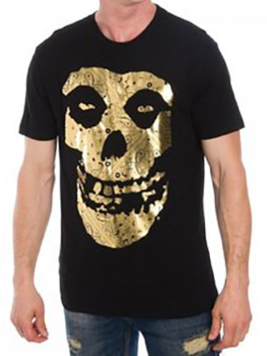 Misfits Golden Foil schwarzes T-Shirt.