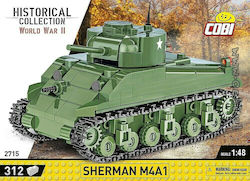 Cobi Sherman M4A1 Modeling Figure Tank 312 Pieces in Scale 1:48 COBI-2715