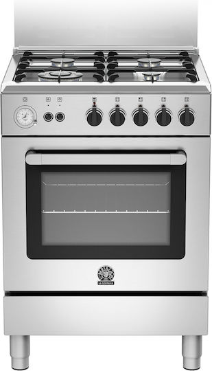 La Germania RI6 4C 81T C X GPL Aragaz cu Gaz Lichefiat 65lt cu Plite pe Gaz Lichefiat L60cm. Inox