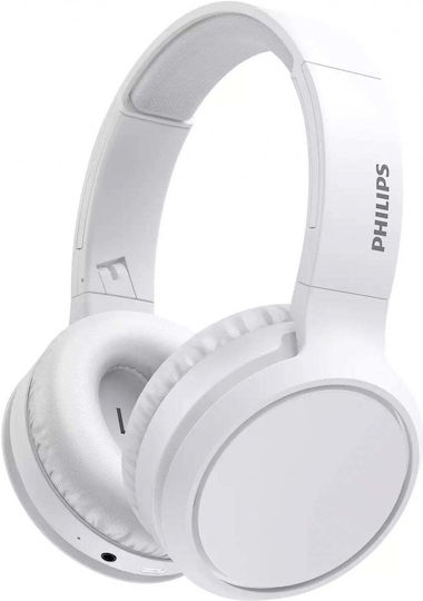 Philips TAH5205WH Ασύρματα / Ενσύρματα Over Ear Ακουστικά με 29 ώρες Λειτουργίας και Quick Charge Λευκά
