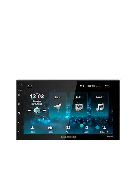 Kruger & Matz Auto-Audiosystem 2DIN (Bluetooth/USB/WiFi/GPS/Apple-Carplay/Android-Auto) mit Touchscreen 7"
