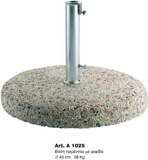 Epiplo-Fos Schirmständer aus Beton in Gray Farbe 50x50x8cm