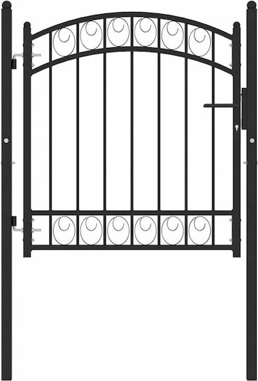 vidaXL Metal Fence Panel in Black Color 1.0x1.0m
