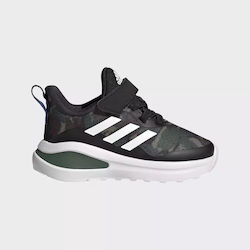 Adidas FortaRun EL I Kids Running Shoes Core Black / Cloud White / Green Oxide