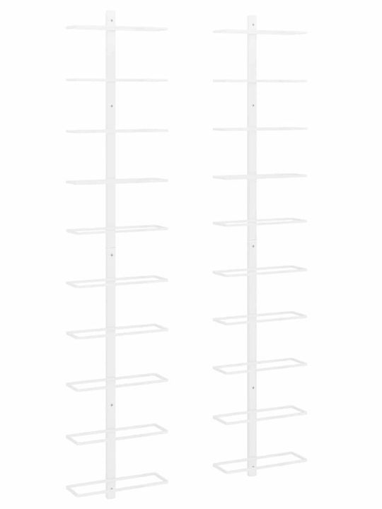 vidaXL Wandmontiert Flaschenhalter Metallisch f...