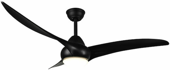 Trio Lighting Alesund Ceiling Fan 115cm with Light Fixture Black