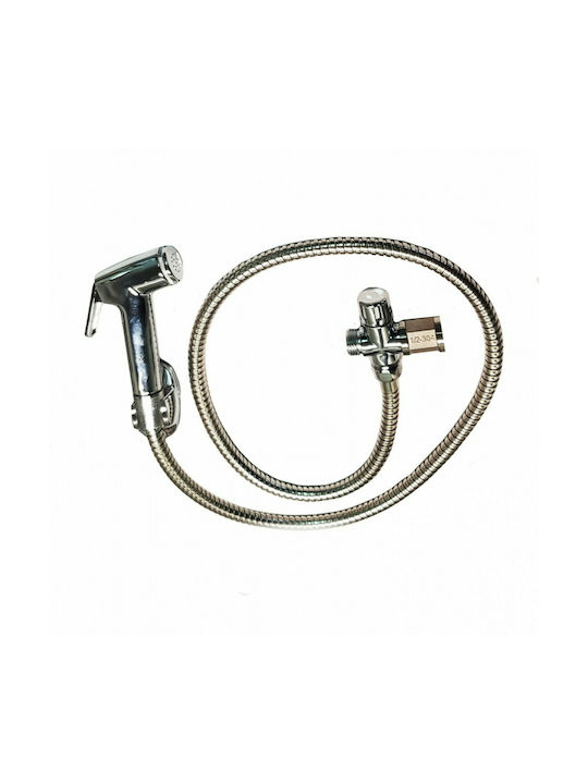 000166 Wall Mounted Bidet Set Silver