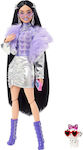 Barbie Κούκλα Extra Purple Fur & Purple Boots για 3+ Ετών