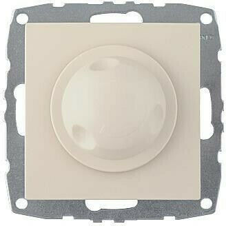 Mono Electric Χωνευτός Διακόπτης Dimmer χωρίς Πλαίσιο Universal Περιστροφικός 300W σε Μπεζ Χρώμα