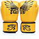 Fairtex Falcon Boxing Gloves Leather for Match Yellow