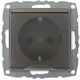 Mono Electric Power Socket Black 1pcs