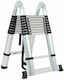 Vesta Telescopic Ladder Aluminum 18 of Steps with Maximum Height 5.6m