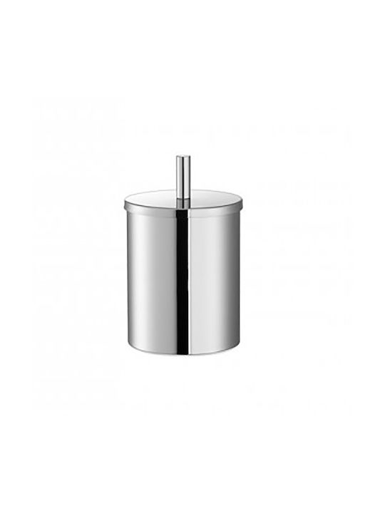 Sanco Cosmetic Box De masă Suport pentru Bumbac Metalic Argint