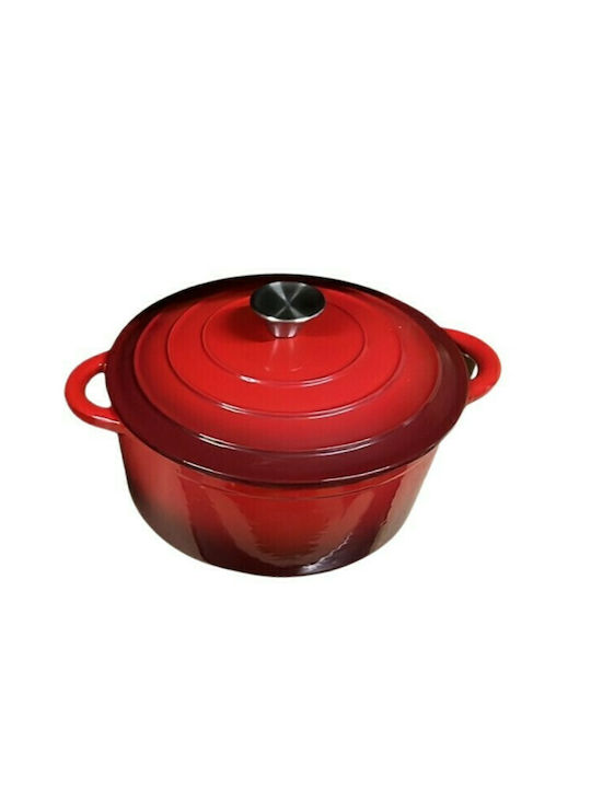 ArtGaz JTA22 Deep Pot made of Cast Iron 2.6lt / 22cm Red