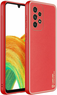 Dux Ducis Yolo Elegant Synthetic Leather Back Cover Red (Galaxy A33 5G)