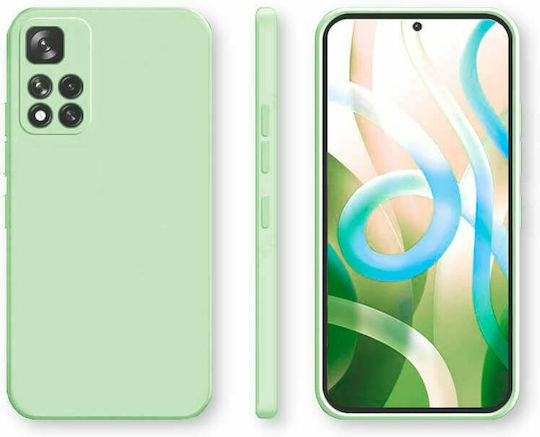 Bodycell Square Liquid Back Cover Silicon Verde deschis (Poco M4 Pro 5G / Redmi Note 11s 5G )