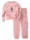 Εβίτα Kids Sweatpants Set Pink 2pcs