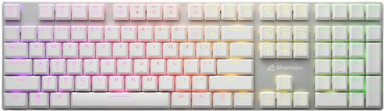 Sharkoon PureWriter RGB Gaming Μηχανικό Πληκτρολόγιο με Kailh Blue διακόπτες και RGB φωτισμό (Αγγλικό US) Λευκό