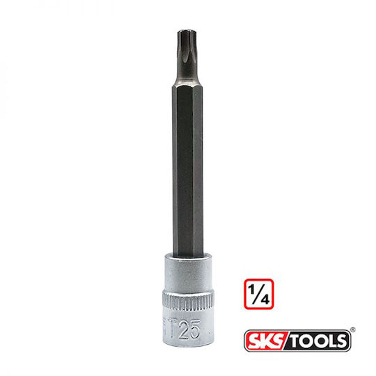 SKS Tools Spritzfilter Wasserhahn Bit-Stecknuss mit Inbusschlüssel-Bit und Antriebsvierkant 1/4'' 1Stück