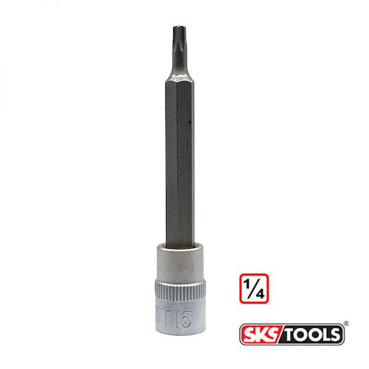 SKS Tools Spritzfilter Wasserhahn Bit-Stecknuss mit Inbusschlüssel-Bit und Antriebsvierkant 1/4'' 1Stück