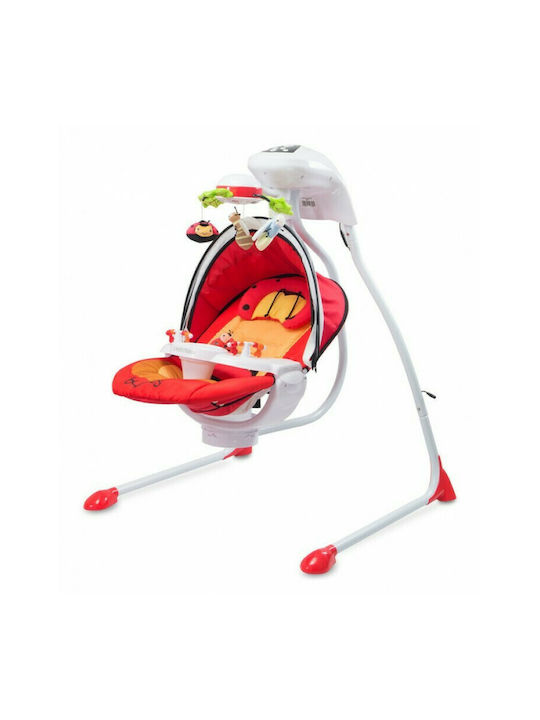 Caretero Electric Baby Relax Swing Bugies with Vibration Red for Child up to 12kg