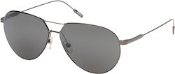 Zegna Sunglasses Gray with Metal Frame & Gray Lens Zegna Sunglasses Gray with Metal Frame & Gray Lens