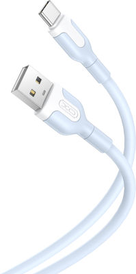 XO NB212 USB 2.0 Cable USB-C male - USB-A male Μπλε 1m