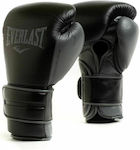 Everlast Powerlock2 870480-70 Synthetic Leather Boxing Competition Gloves Black