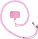 Hurtel Stylish Cord Λουράκι Λαιμού για Κινητά Ροζ