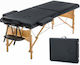 GlobalExpress Bett Massage und Physiotherapie Schwarz aus Holz 185x60cm.
