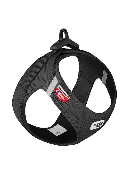 Curli Dog Harness Vest Clasp Air-Mesh Black X-Small 34-38cm
