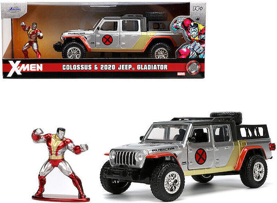 Jada Toys Marvel X-Men Colossus and 2020 Jeep Gladiator Diecast Model 1:32 with Jeep Gladiator X-Men Figure Height 7cm in Scale 1:32