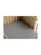 Sensillo Lenjerie De Patut Bebe Pentru Patut Bumbac Cu Cauciuc Gri 60x120cm