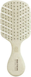 Beter Natural Fiber Mini Detangling Hair Brush Μπεζ Βούρτσα Μαλλιών για Ξεμπέρδεμα