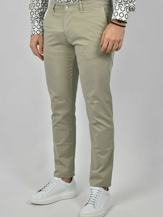 LC04.00009 Ανδρικό Παντελόνι Chino Slim Fit Μπεζ